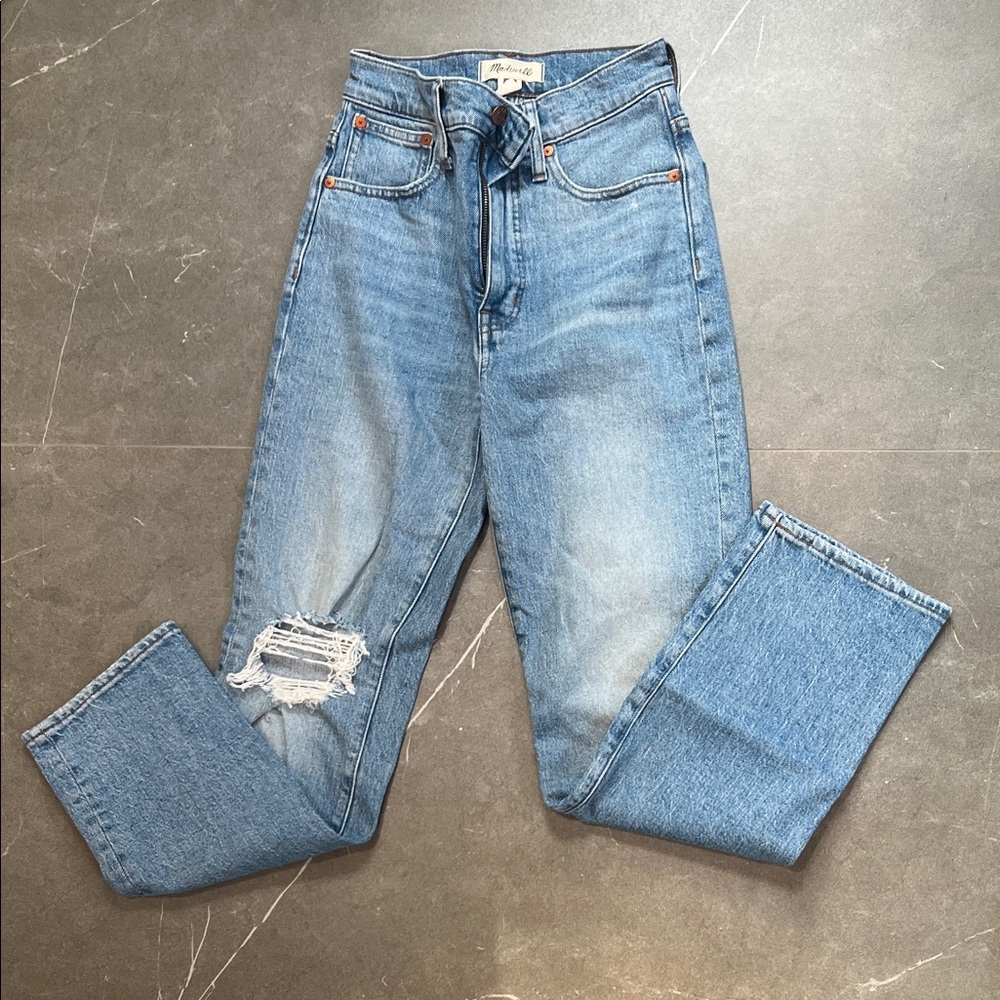 Madewell Blue Straight Leg Jeans